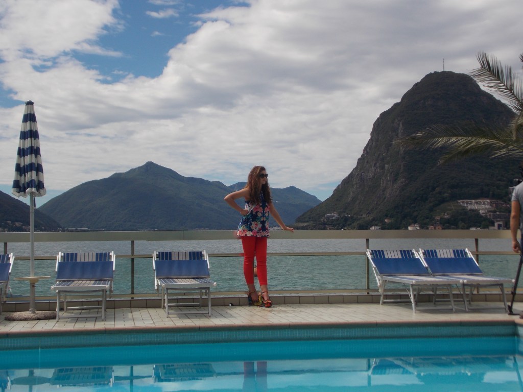 Lugano with the beautiful Miss South Africa